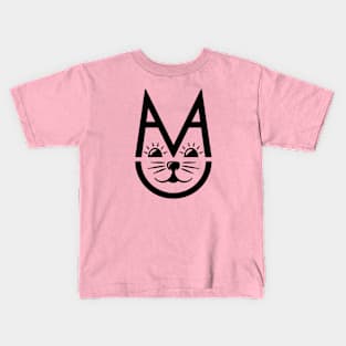 Cute Meow Cat Face Kids T-Shirt